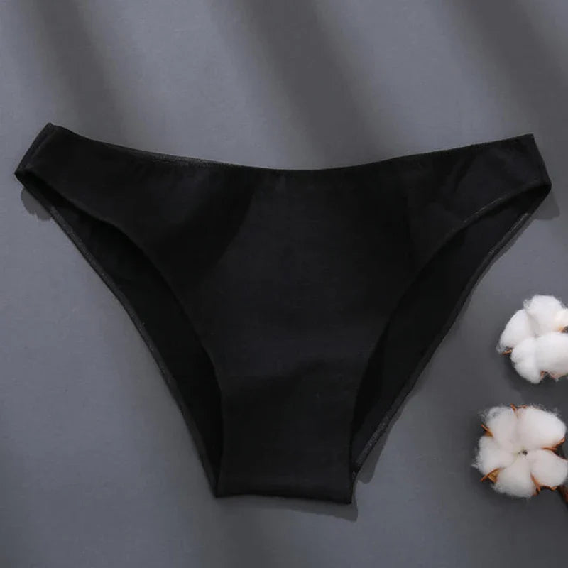 Sexy Low Waist Briefs Panties Plus Size M-XXL Cotton Lingerie Female Breathable Underwear 7 Solid Color Girls Intimates Lingerie