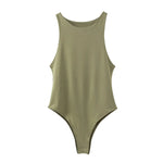 summer solid sexy bodycon women bodysuits female 8 color green slim casualbodysuit chic lady club short playsuits femme