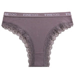 FINETOO Women Cotton Panties M-2XL Sexy Hollow Out Lace Briefs Female Letter Belt Brazil Underwear Girl Big Size PantyLingerie