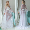 Fashion Sexy Women SolidMesh Lace V neck Sleepwear Babydoll See Through Ladies Floral Nightwear Robes test