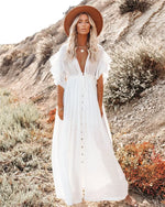 Crochet White Knitted Beach Cover Up Dress Tunic Long Pareos Bikinis Cover Ups Swim Cover Up Robe Plage Beachwear