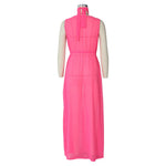 Loose Chiffon Beach Dress Sexy Women Solid Elegant Split Summer Maxi Dress Vestidos