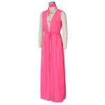 Loose Chiffon Beach Dress Sexy Women Solid Elegant Split Summer Maxi Dress Vestidos