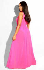 Loose Chiffon Beach Dress Sexy Women Solid Elegant Split Summer Maxi Dress Vestidos