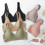 Women Seamless Bra Jelly Strip Wireless Push Up Bralette S-XL Top Sexy Lingerie Soft Tank Lady Breathable Underwear Breast Lift