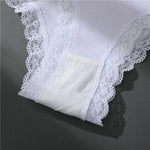 FINETOO Women Cotton Panties M-2XL Sexy Hollow Out Lace Briefs Female Letter Belt Brazil Underwear Girl Big Size PantyLingerie