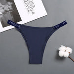 Sexy Low Rise Cotton Panties for Women Female Briefs Pantys LadiesLetter Belt Underwear Girls M-XL Intimates Lingerie FINETOO