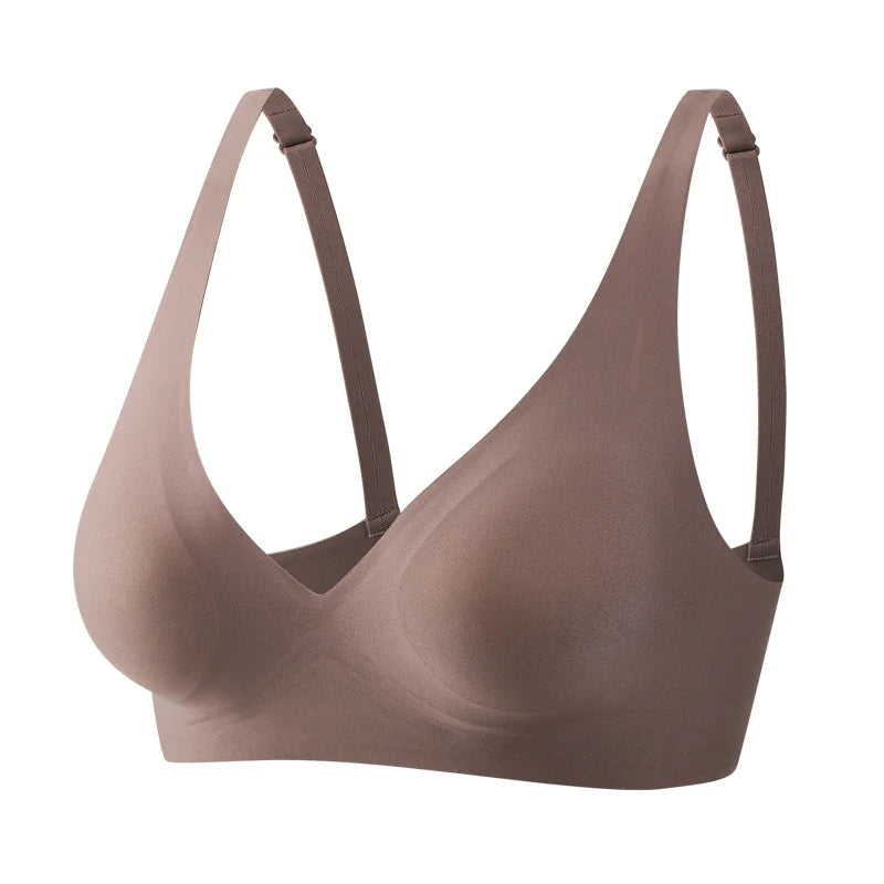 Women Seamless Bra Jelly Strip Wireless Push Up Bralette S-XL Top Sexy Lingerie Soft Tank Lady Breathable Underwear Breast Lift