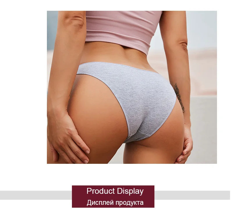 Women Cotton Briefs Panties Ladies M-2XL Underwear Sexy Low Waist Panti Female Seamless Lingerie Girls Plus Size Soft Intimates