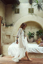 Crochet White Knitted Beach Cover Up Dress Tunic Long Pareos Bikinis Cover Ups Swim Cover Up Robe Plage Beachwear