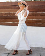 Crochet White Knitted Beach Cover Up Dress Tunic Long Pareos Bikinis Cover Ups Swim Cover Up Robe Plage Beachwear
