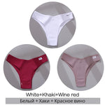 3Pcs/Set Cotton Women Briefs Sexy Low Rise Panties Female Seamless Underwear Breathable Underpants Girls M-XL Intimates Lingerie
