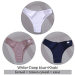 3Pcs/Set Cotton Women Briefs Sexy Seamless Brazilian Panties Female Low Rise Underwear Breathable Underpants Girls M-XL Intimate