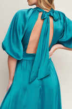 PETAL PROWESS WOVEN MIDI DRESS