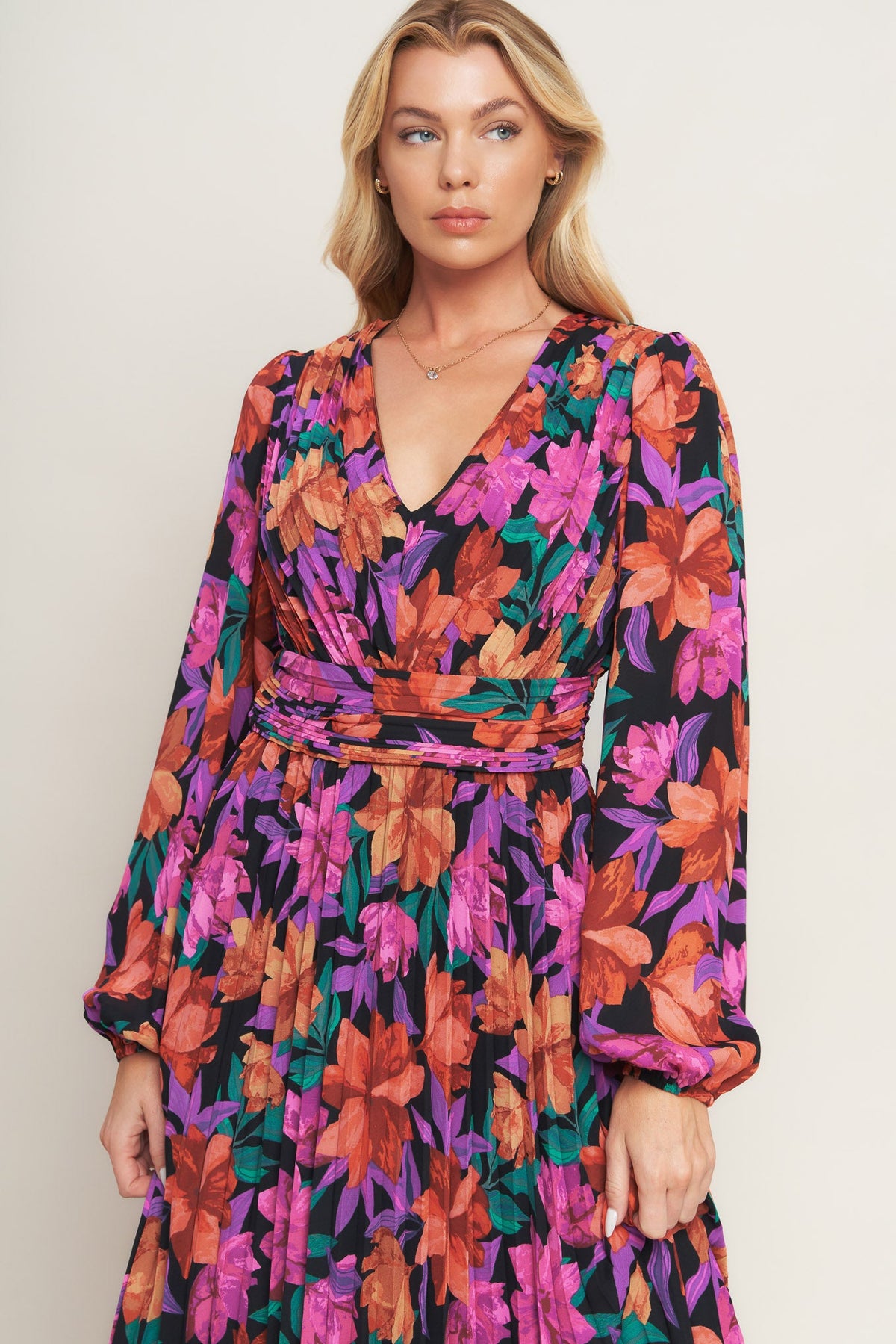 OUR BEAUTIFUL LOVE WOVEN MIDI DRESS