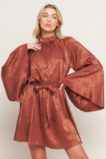 BY ANY MEANS WOVEN SATIN MINI DRESS