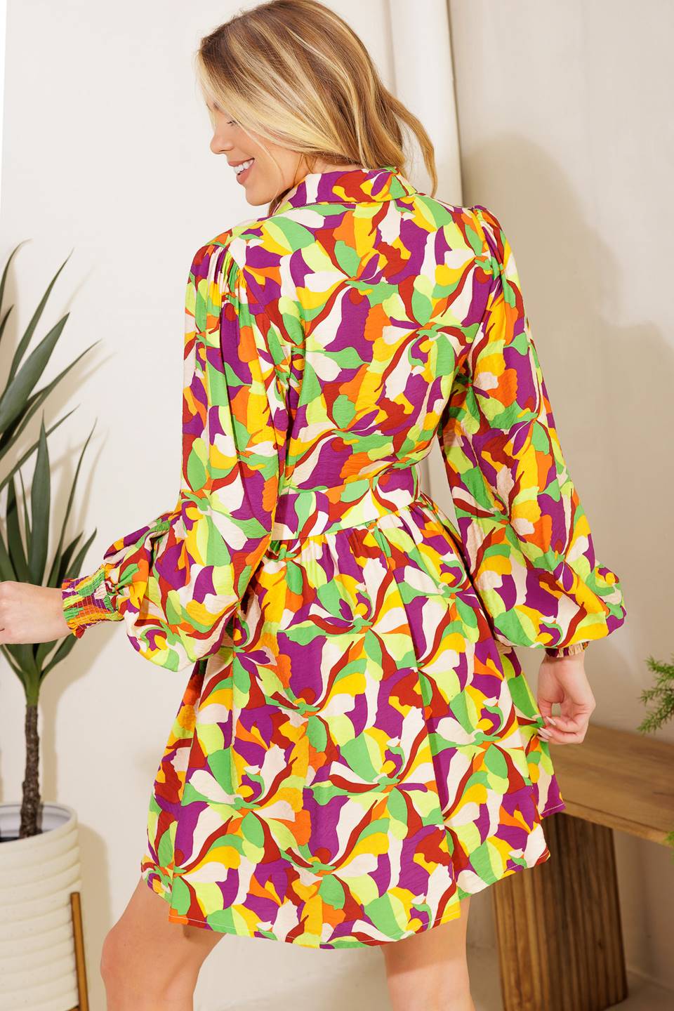 WORLD IS YOUR OYSTER WOVEN MINI DRESS