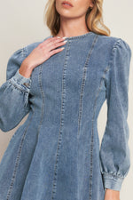 YOUR SWEETIE DENIM MINI DRESS