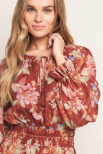 FOREST PARK WOVEN MIDI DRESS