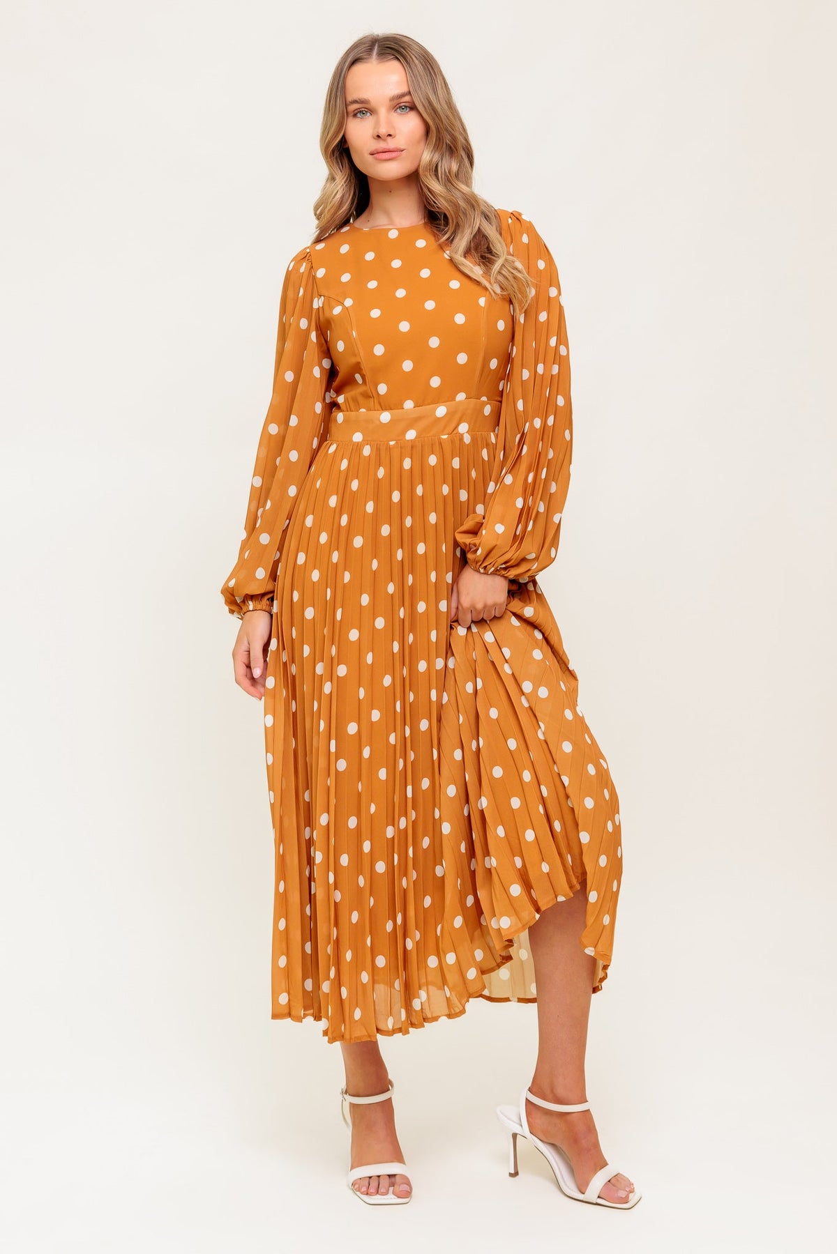MOMENT MAKER WOVEN MIDI DRESS