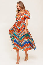 BRIGHT PERSONALITY WOVEN MIDI DRESS