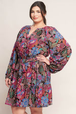 FLORAL BLISS WOVEN MINI DRESS