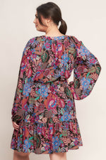 FLORAL BLISS WOVEN MINI DRESS