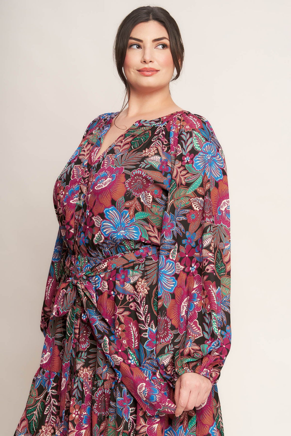 FLORAL BLISS WOVEN MINI DRESS