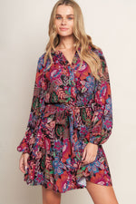 FLORAL BLISS WOVEN MINI DRESS