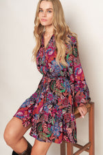 FLORAL BLISS WOVEN MINI DRESS