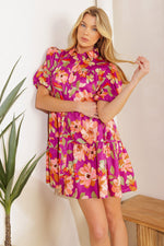 CONCEPTUALLY CHIC WOVEN MINI DRESS