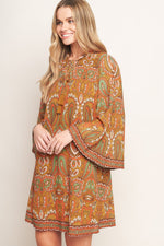 CROSS MY MIND WOVEN MINI DRESS