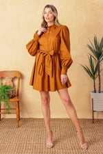 EATONS NECK WOVEN MINI DRESS