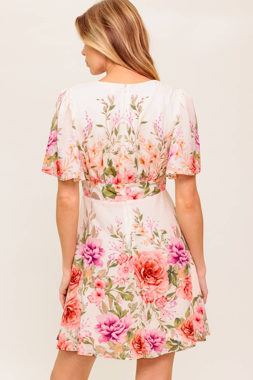 THE WORLD AWAITS LIGHT PINK WOVEN MINI DRESS