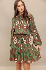WILD TERRACOTTA WOVEN MINI DRESS