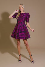 TRUE LOVER WOVEN JACQUARD MINI DRESS