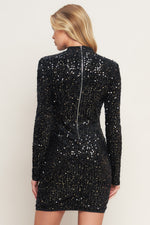 WHIMS OF FATE SEQUIN MINI DRESS