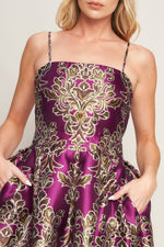 ALONG THE WAY WOVEN MIDI DRESS