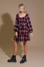 BE WITH YOU WOVEN PLAID MINI DRESS