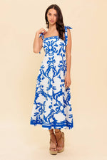 ADAIR PASSPORT TO THE SUN WOVEN MIDI DRESS