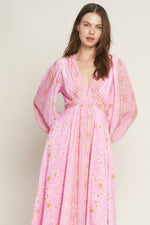 RIPPLES OF TIME WOVEN MAXI DRESS