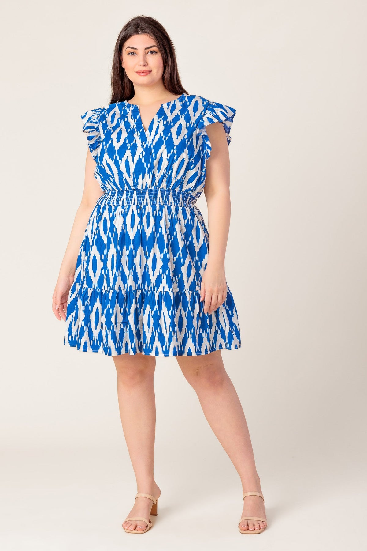 A PERFECT MATCH WOVEN MINI DRESS