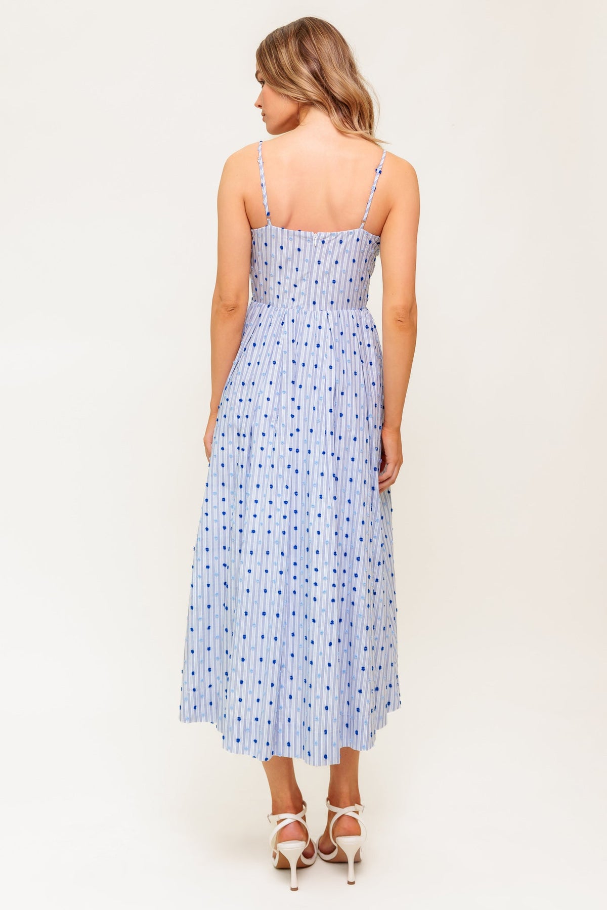 CHASE THE DAY WOVEN MIDI DRESS