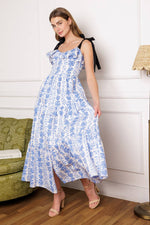 OFF FOR THE DAY WOVEN MIDI DRESS