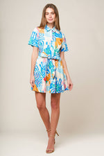 GARDEN SOCIAL WOVEN MINI DRESS