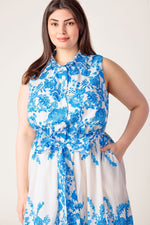 PALM SHORES WOVEN MIDI DRESS