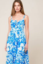 SPRING ROMANCE WOVEN MIDI DRESS