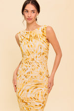 SWEET AS EVER POWER MESH BODYCON MIDI DRESS