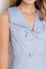 HOPPING ISLANDS WOVEN MIDI DRESS