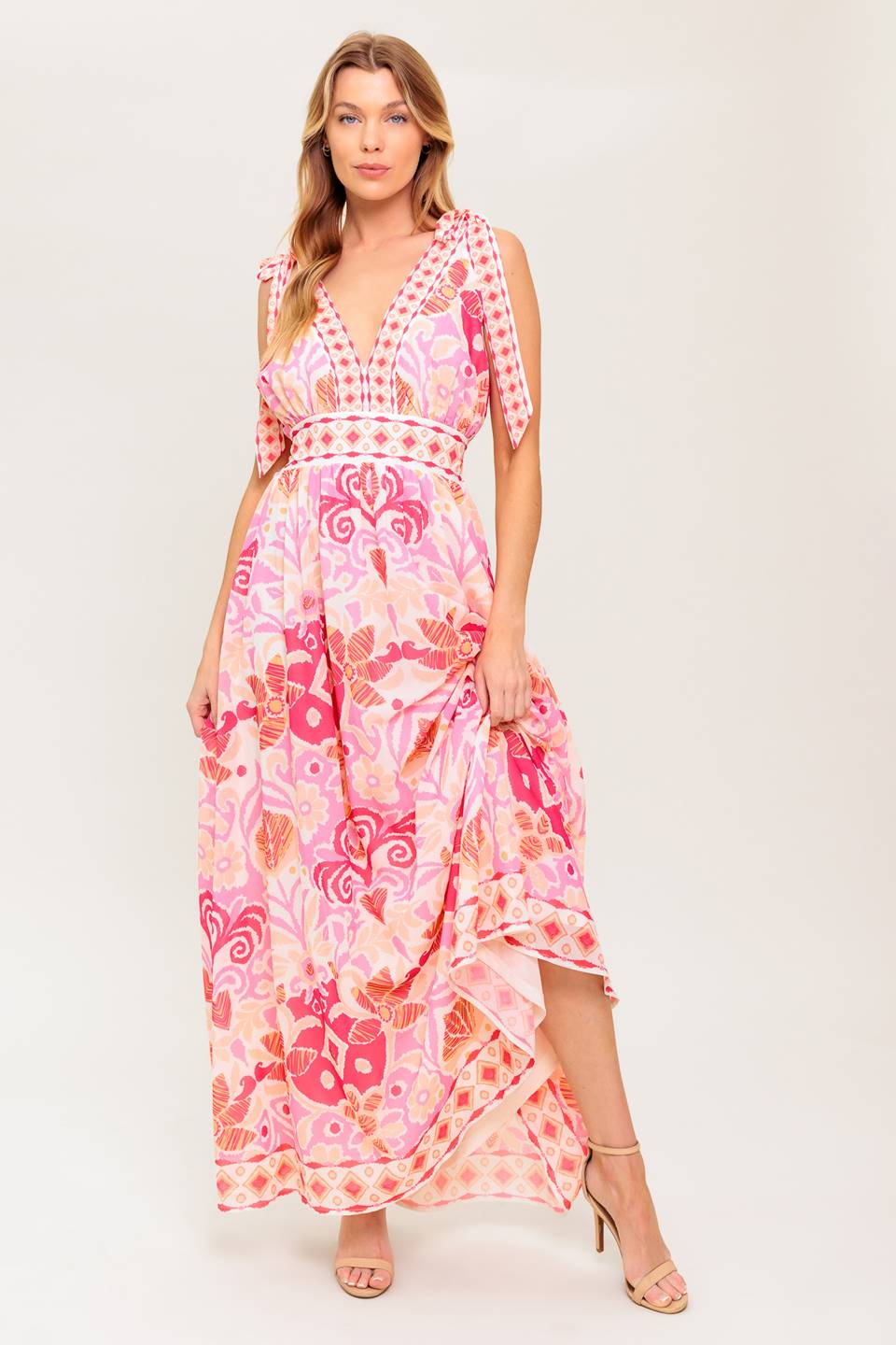 LEACE IT TO FATE WOVEN MAXI DRESS